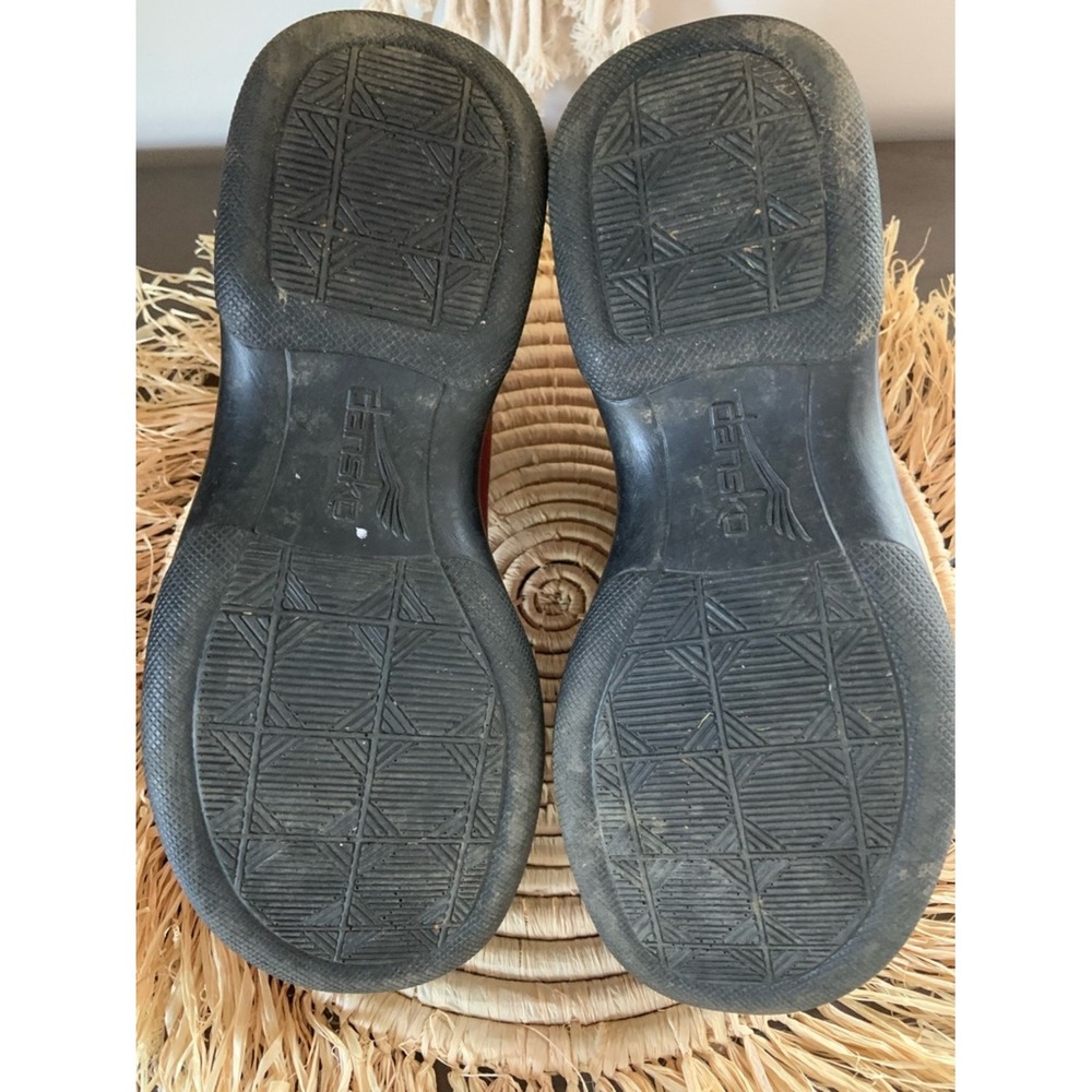 DANSKO Erin Red Leather Slip On Zip Up Leather Ankle Boots 37 - Picture 12 of 16